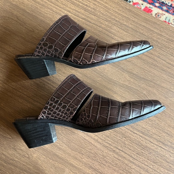 Brown croc mule - Picture 2 of 5